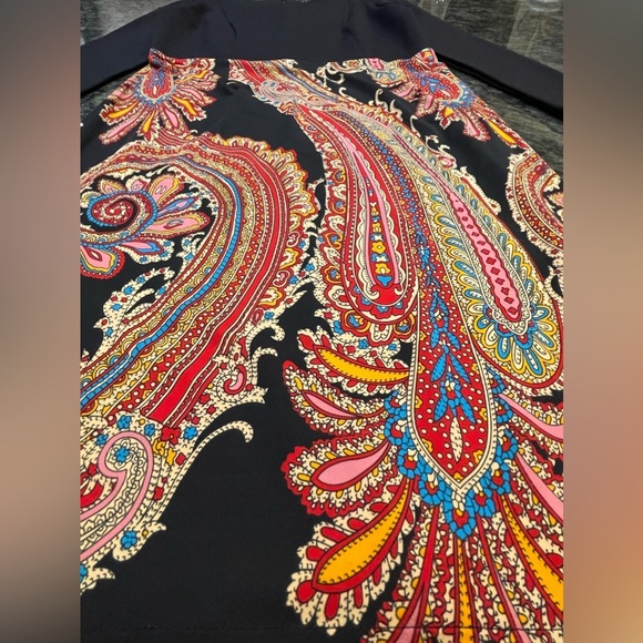 🖤Beautiful Moda Luxe dress size L with black top and print bottom. MINT! - Picture 5 of 5